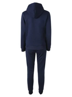 Aki Completo tuta da donna full zip con cappuccio e interno felpato - blu scuro