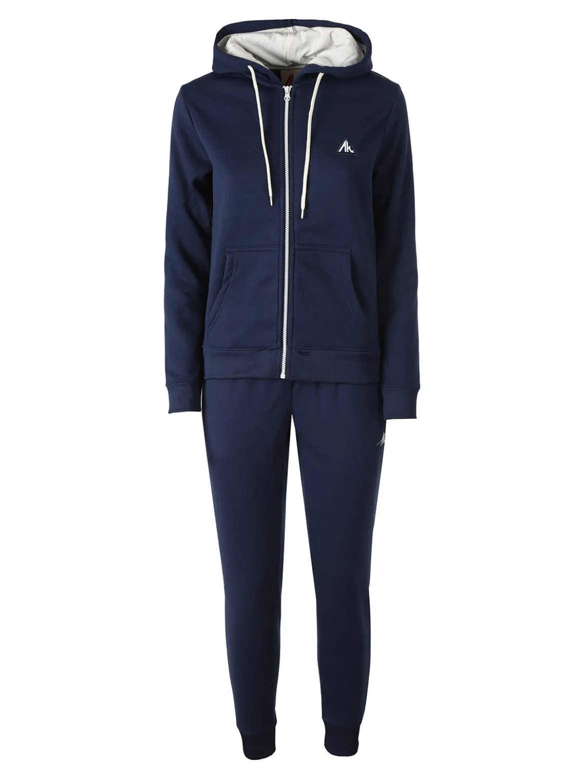 Aki Completo tuta da donna full zip con cappuccio e interno felpato - blu scuro