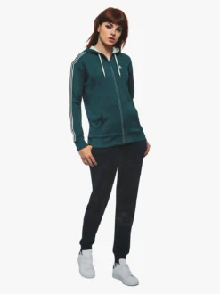 Aki Completo tuta da donna full zip con cappuccio - ottanio