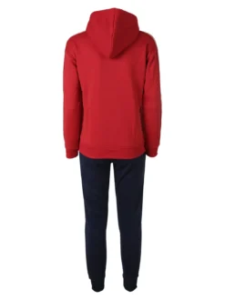 Aki Completo tuta da donna 2 pezzi con cappuccio e interno felpato - rosso