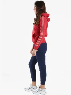 Aki Completo tuta da donna 2 pezzi con cappuccio e interno felpato - rosso