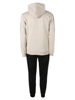 Aki Completo tuta da uomo full zip con cappuccio e interno felpato - naturale