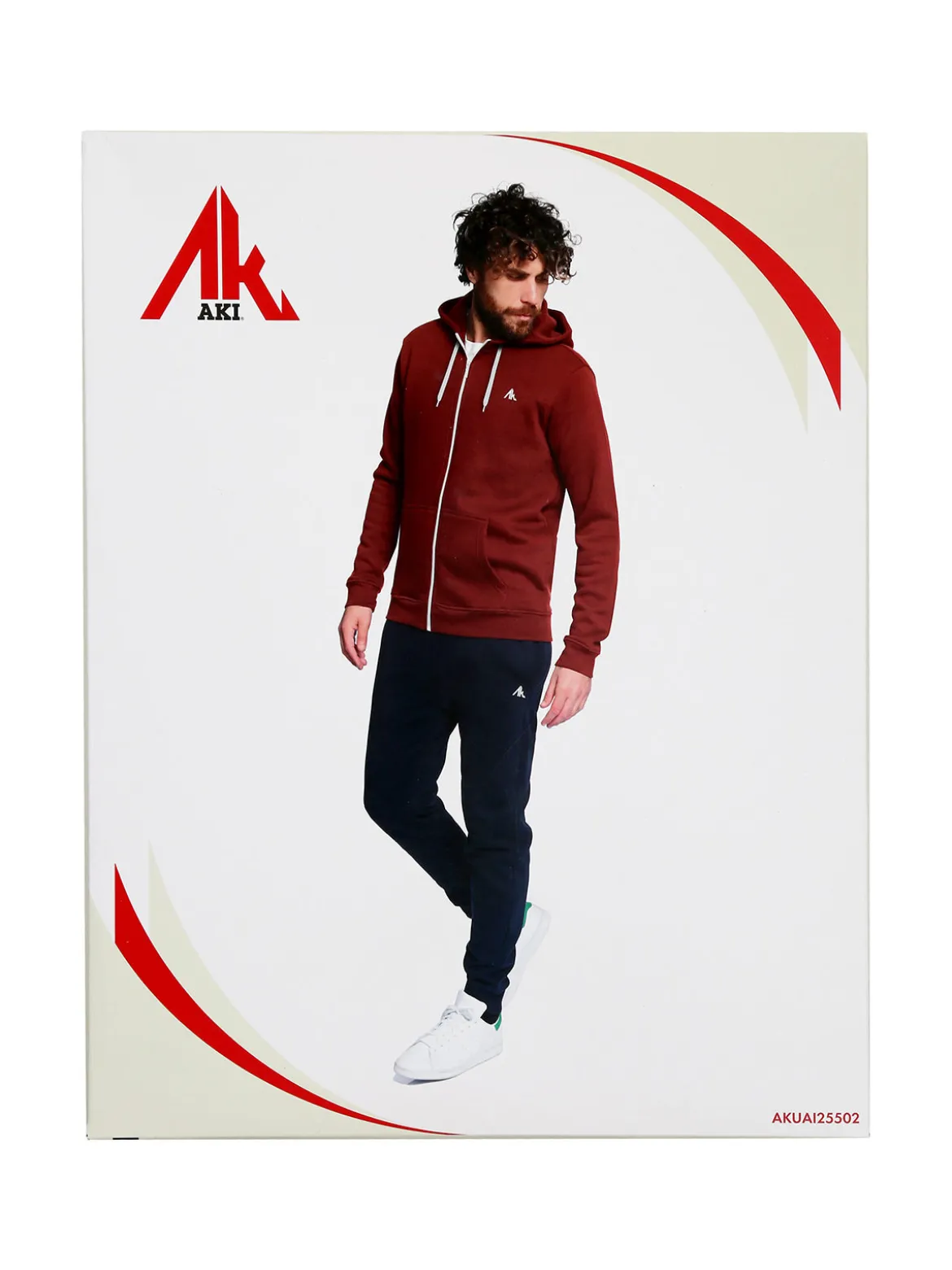 Aki Completo tuta da uomo 2 pezzi full zip con cappuccio - ottanio