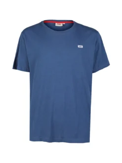 Aky T-shirt uomo in cotone tinta unita - blu