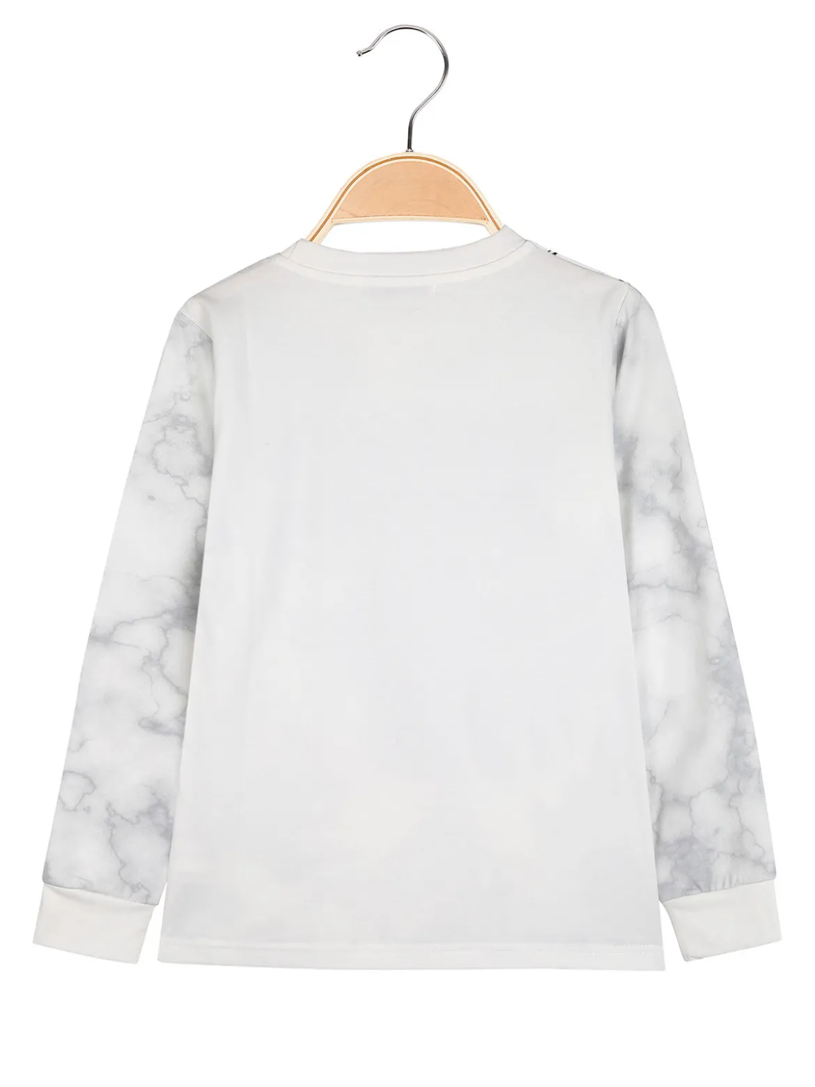Alta Linea T-shirt da bambino a maniche lunghe con stampa - bianco