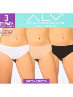Alviero Martini Confezione da 3 brasiliana donna in cotone stretch