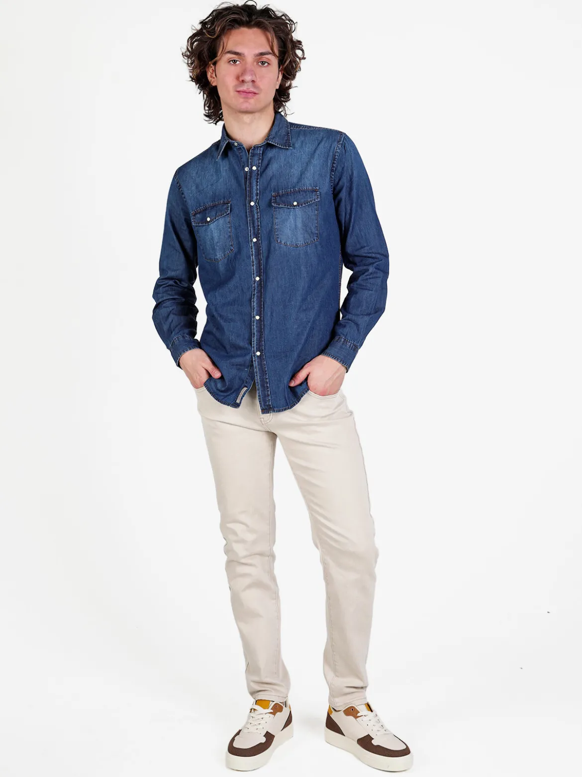 Andrea Falco Pantaloni da uomo jeans slim fit