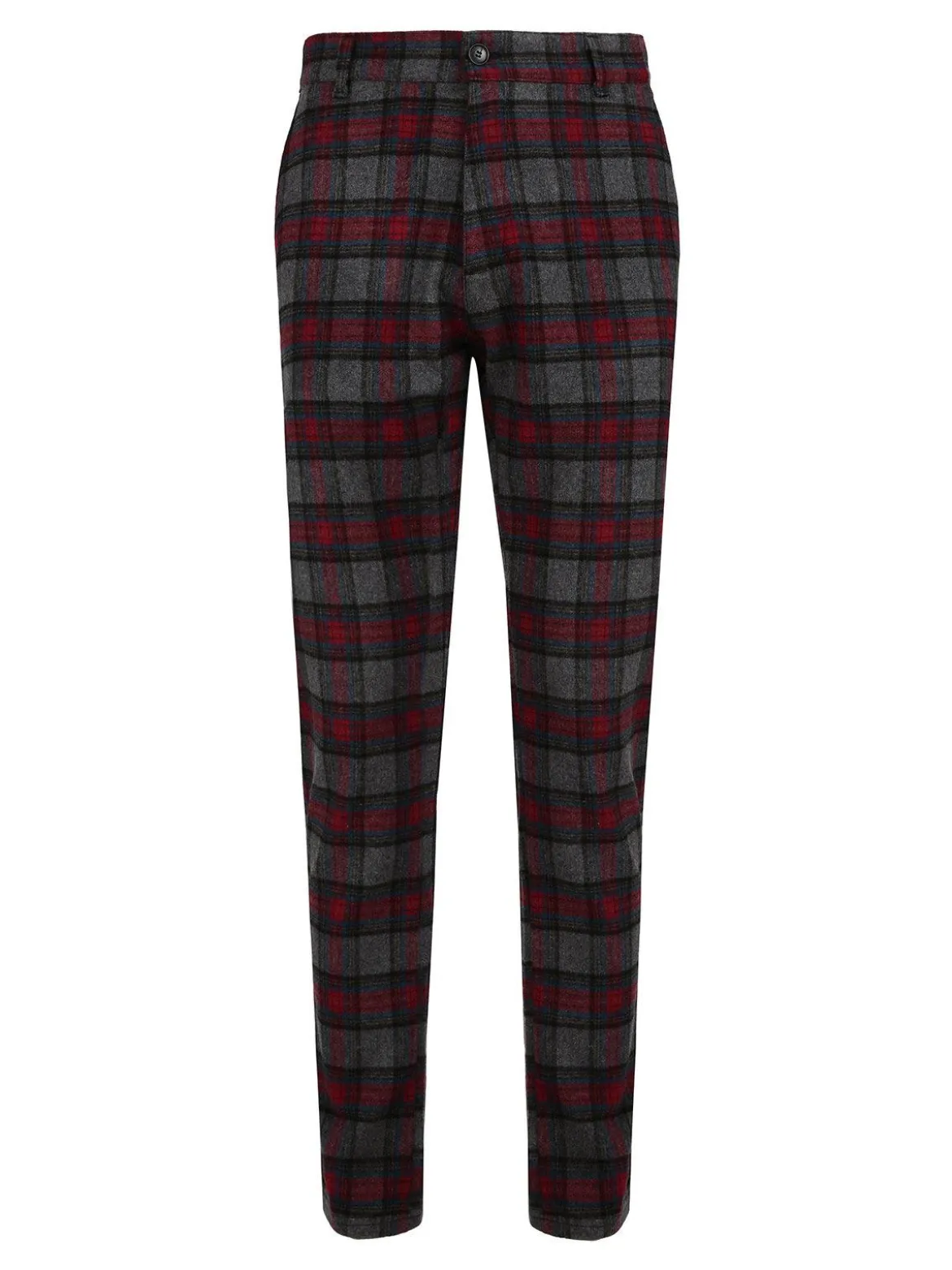 Andy Don B Pantalone uomo tartan in misto lana