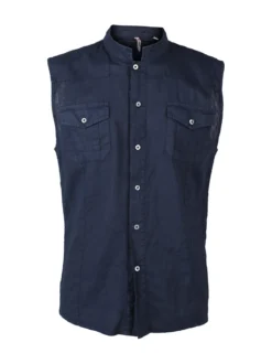 And You Camicia smanicata da uomo in lino