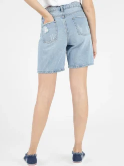 Angelica 2000 Pantaloncini mom strappati in jeans