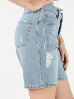 Angelica 2000 Pantaloncini mom strappati in jeans
