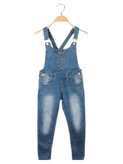 Angel Kids Salopette da bambina in jeans