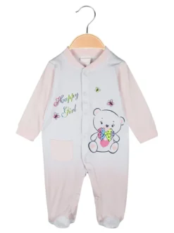 Angel Kids Tutina da neonata in cotone a maniche lunghe con bottoni
