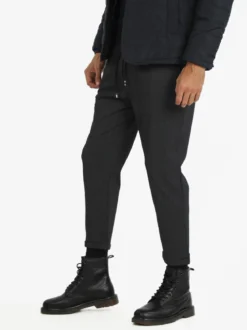 Ange Wear Pantaloni casual da uomo con culisse e risvolto