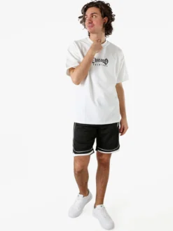 Ange Wear T-shirt oversize da uomo a nido d'ape - bianco
