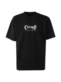 Ange Wear T-shirt oversize da uomo a nido d'ape - nero