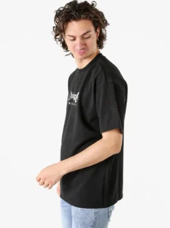 Ange Wear T-shirt oversize da uomo a nido d'ape - nero