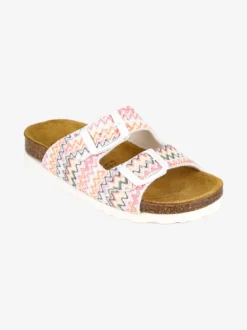 A Piedi Liberi Ciabatte da ragazza multicolore con fibbie