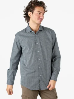 Ascot Sport Camicia da uomo in cotone a maniche lunghe con stampe - multicolore