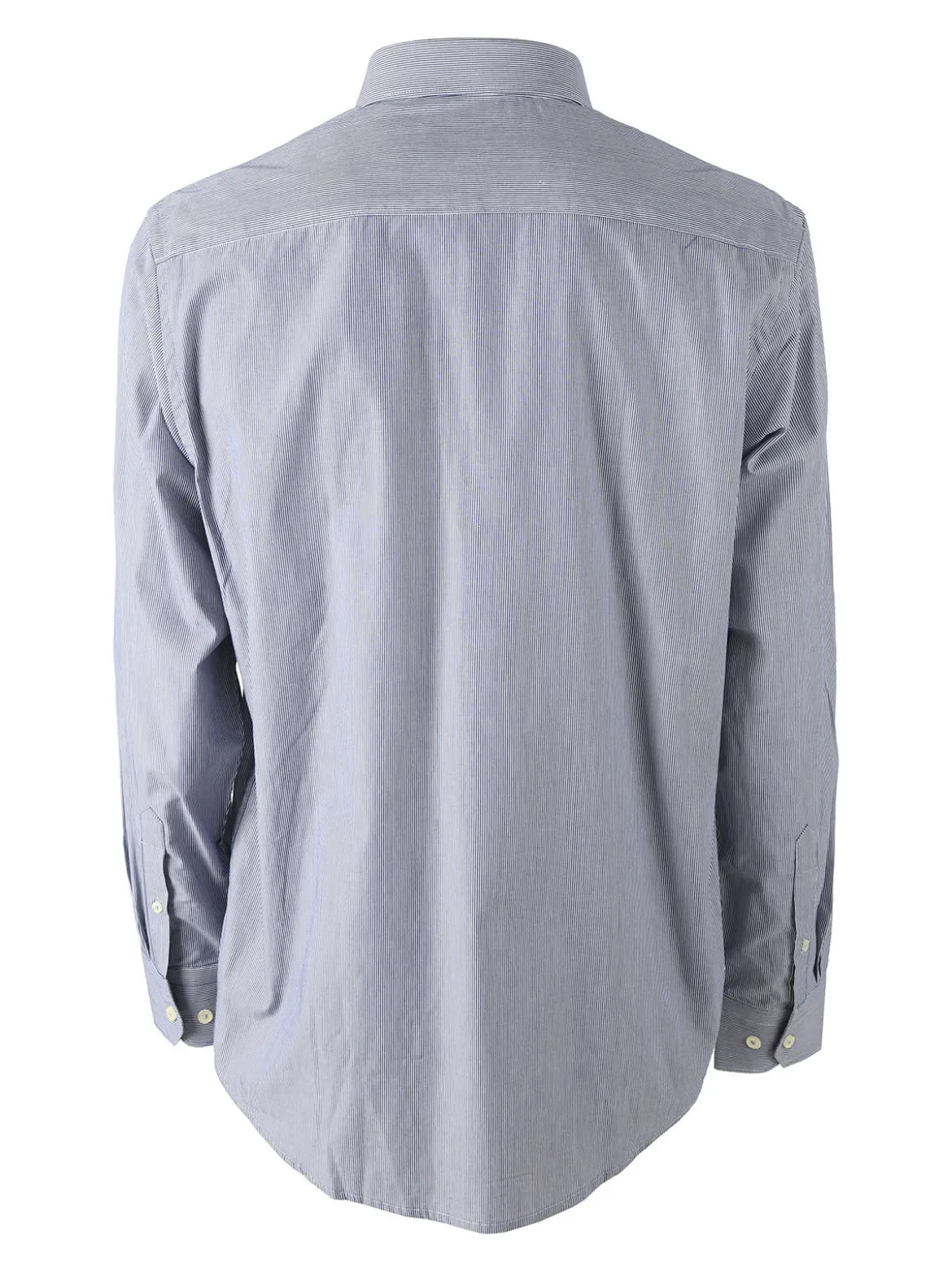 Ascot Sport Camicia rigata da uomo in cotone a maniche lunghe - blu