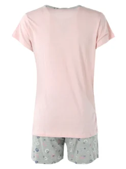 A Sette Pigiama corto da donna in cotone - rosa