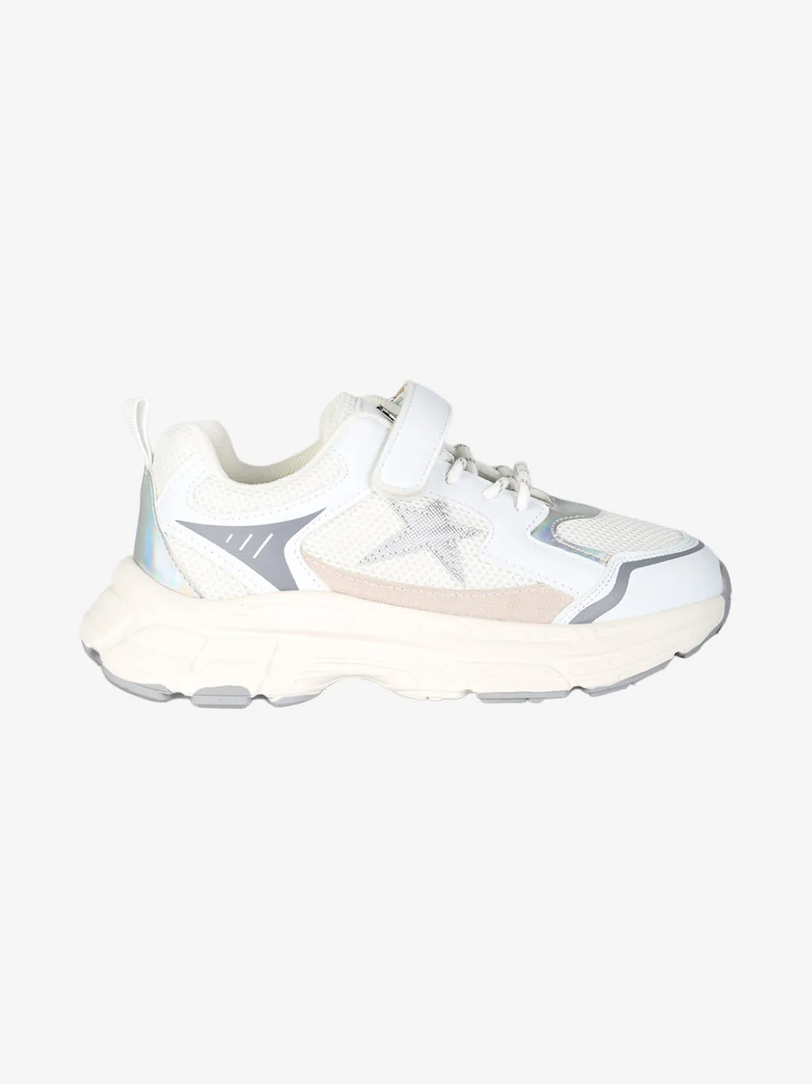 Asso Sneakers da ragazza con cinturino a strappo - bianco