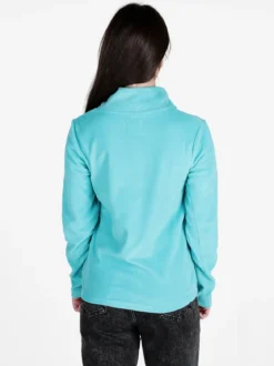 Athl Dpt Felpa donna in micropile mezza zip