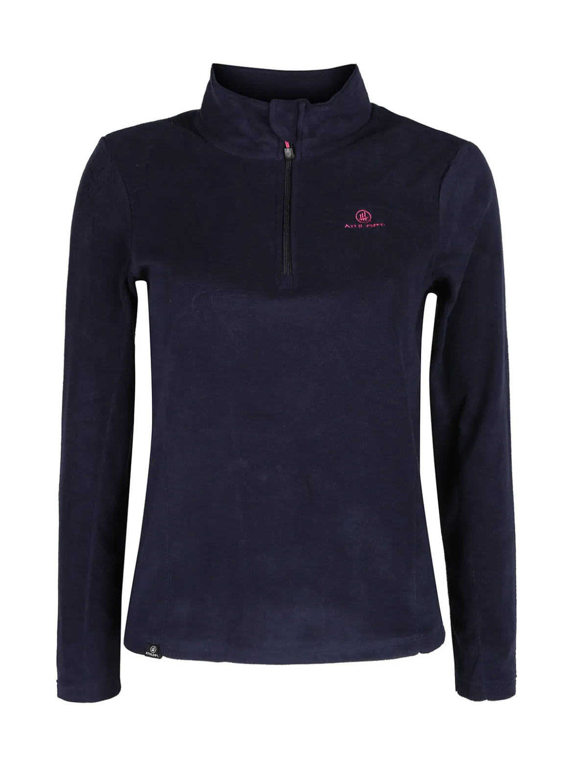 Athl Dpt Felpa donna in micropile mezza zip