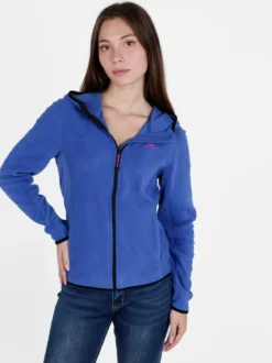 Athl Dpt Felpa donna in pile con cappuccio e zip