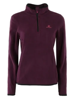 Athl Dpt Felpa donna mezza zip in micropile - viola