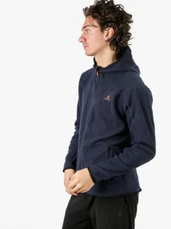 Athl Dpt Felpa uomo con cappuccio e zip in micropile - blu scuro