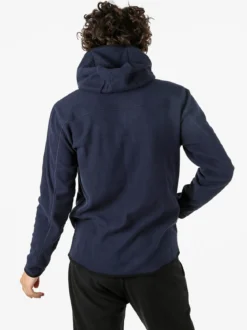 Athl Dpt Felpa uomo con cappuccio e zip in micropile - blu scuro