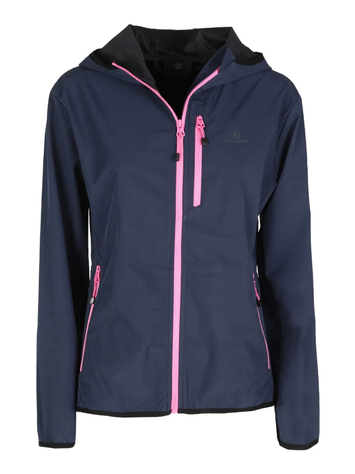 Athl Dpt Giacca a vento da donna con cappuccio e zip