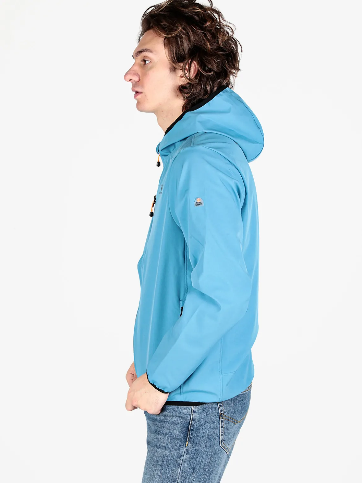 Athl Dpt Giacca sportiva da uomo impermeabile con cappuccio e zip