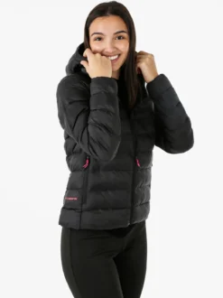 Athl Dpt Giubbino donna 100 grammi con cappuccio e zip - nero