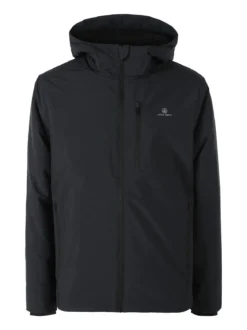 Athl Dpt Giubbotto da uomo impermeabile con cappuccio e zip - blu scuro