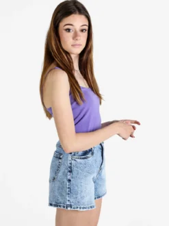 Athl Dpt Top donna in cotone con spalline sottili