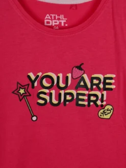 Athl Dpt T-shirt con scritta e glitter