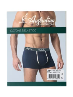 Australian Boxer da uomo in cotone bielastico - nero
