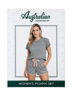 Australian Pigiama corto da donna in cotone - sabbia