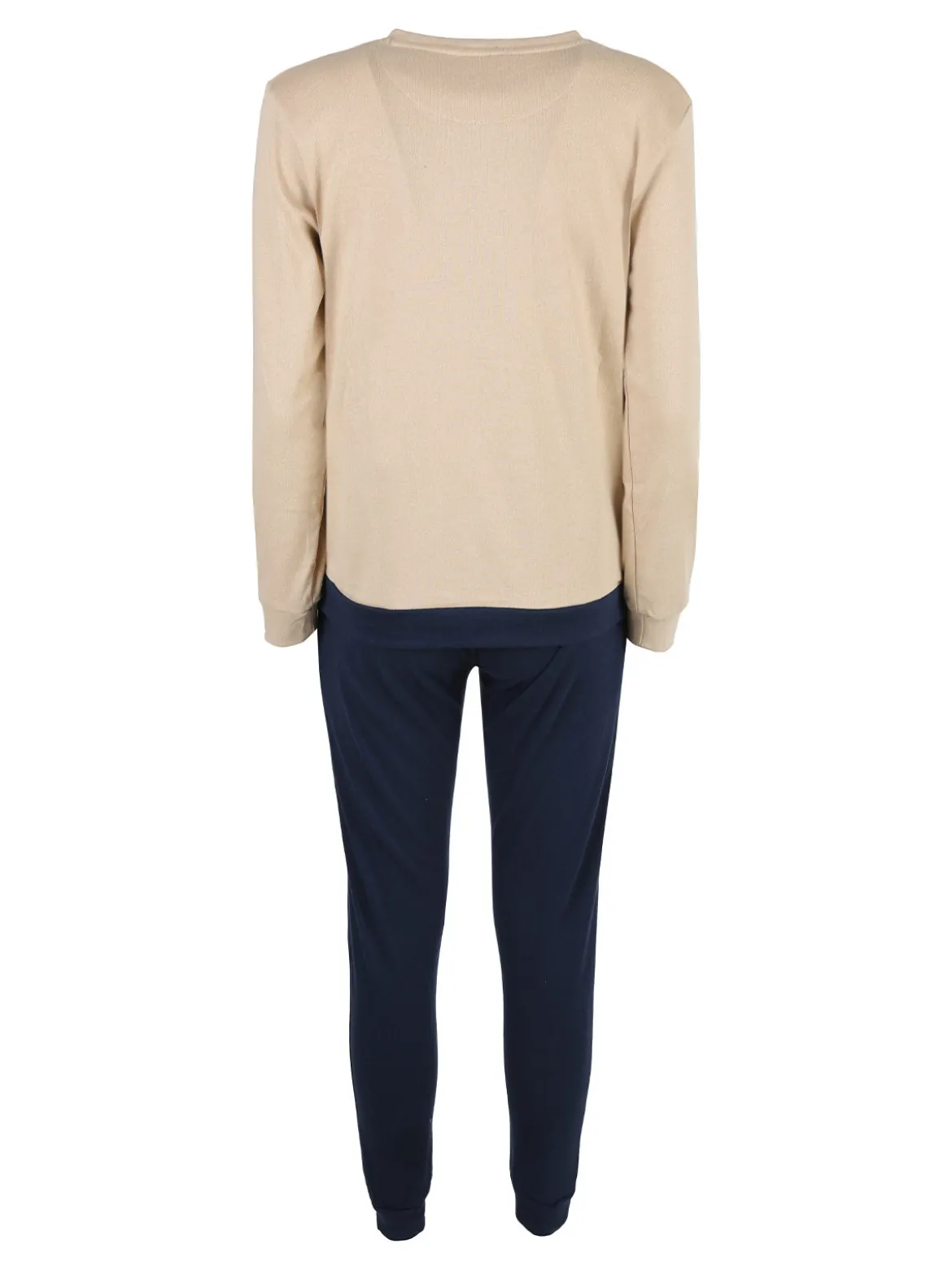 Australian Pigiama lungo da donna in cotone interlock - beige