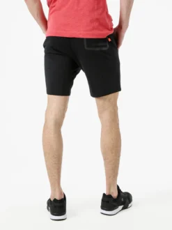 Baci & Abbracci Bermuda da uomo in cotone con coulisse - nero
