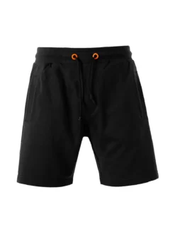 Baci & Abbracci Bermuda da uomo in cotone con coulisse - nero