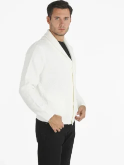 Baci & Abbracci Cardigan uomo in maglia a trecce