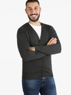 Baci & Abbracci Cardigan uomo in maglia con bottoni
