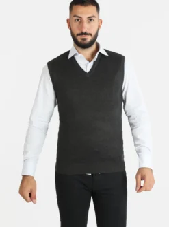 Baci & Abbracci Gilet uomo smanicato in maglia