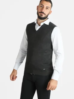 Baci & Abbracci Gilet uomo smanicato in maglia
