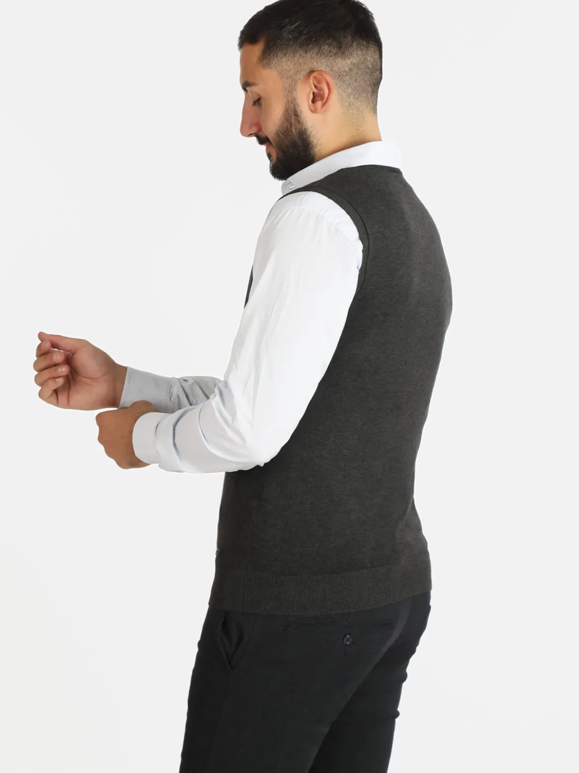 Baci & Abbracci Gilet uomo smanicato in maglia