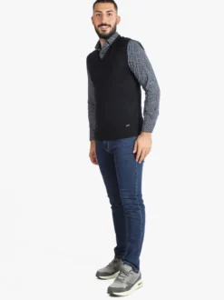 Baci & Abbracci Gilet uomo smanicato in maglia