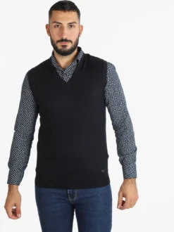 Baci & Abbracci Gilet uomo smanicato in maglia